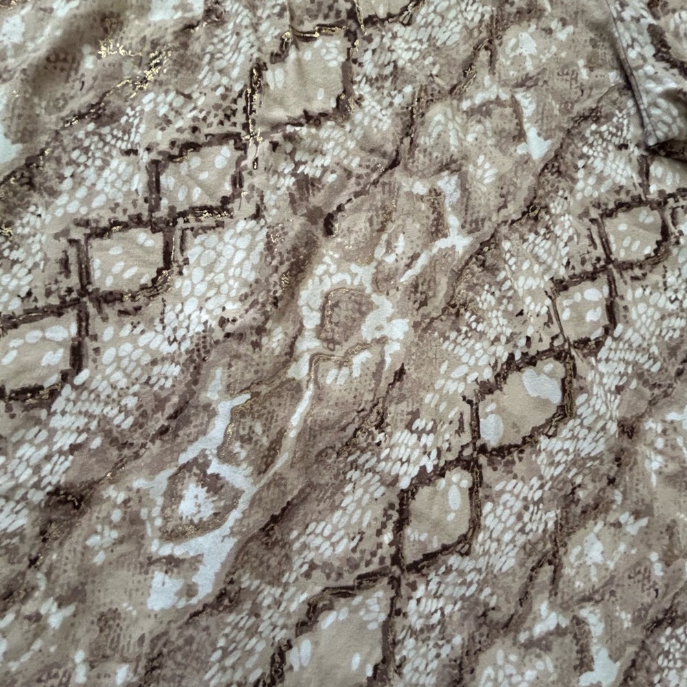 Alfred Dunner Beaded Python Print Top Cotton Blen… - image 4
